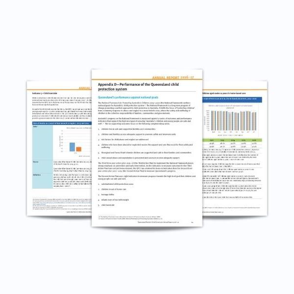 Thumbnail for Annual Report of the performance on the Queensland child protection system 2016–17