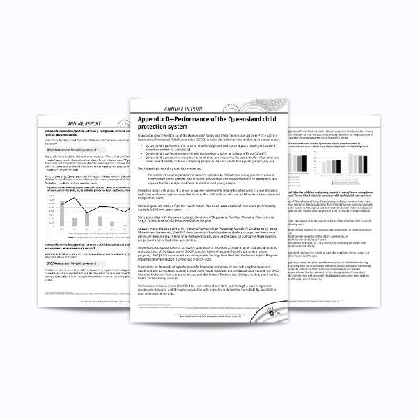 Thumbnail for Annual Report of the performance on the Queensland child protection system 2019–20