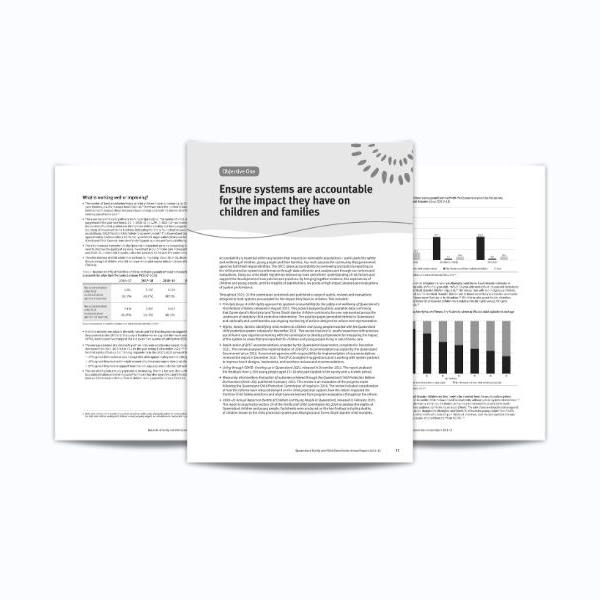 Thumbnail for Annual Report of the performance on the Queensland child protection system 2021–22