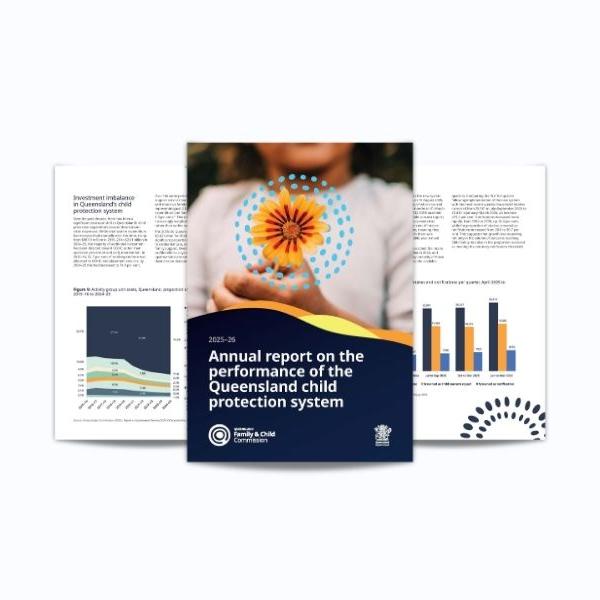 Cover of the Annual report on the performance of the Queensland child protection system