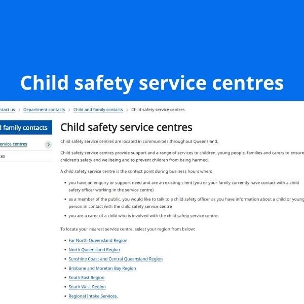 Thumbnail for Child safety service centres