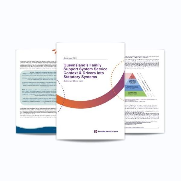 Thumbnail for Queensland’s family support system service context and drivers into statutory systems: Summary evidence report