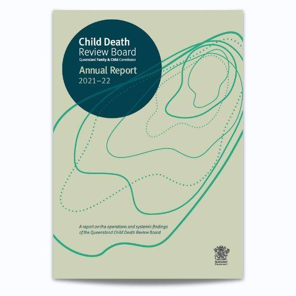 Cover for Child Death Review Board Annual Report 2021–22