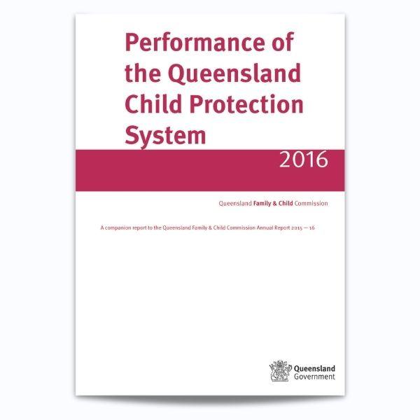 Cover of Annual Report of the performance on the Queensland child protection system 2015–16