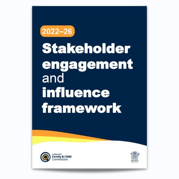 Cover for Stakeholder engagement and influence framework 2022–26