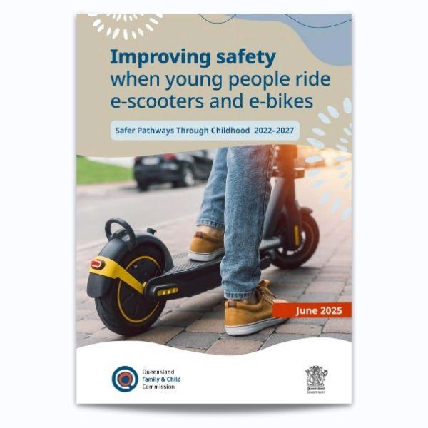 Cover of Improving safety when young people ride e-scooters and e-bikes