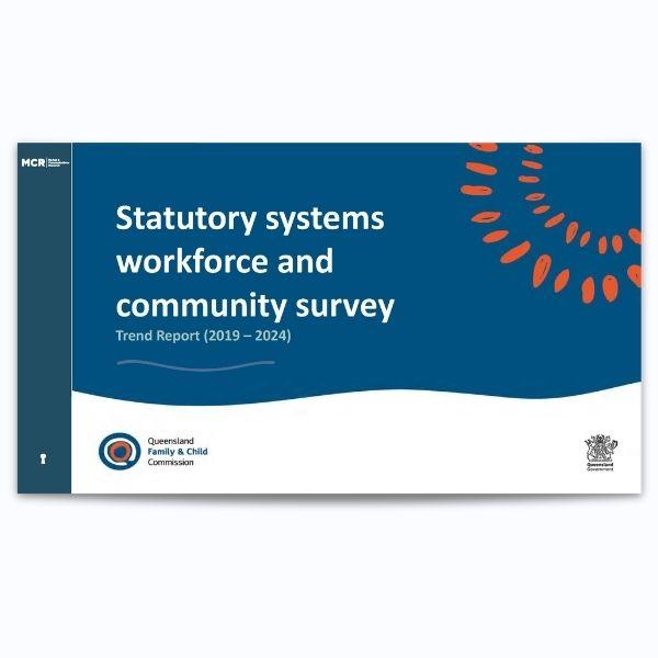 Cover of Statutory systems workforce and community survey: Trend report 2019–24