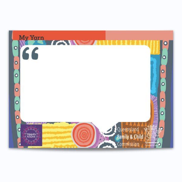 Cover for Yarn up cards: Activity sheet