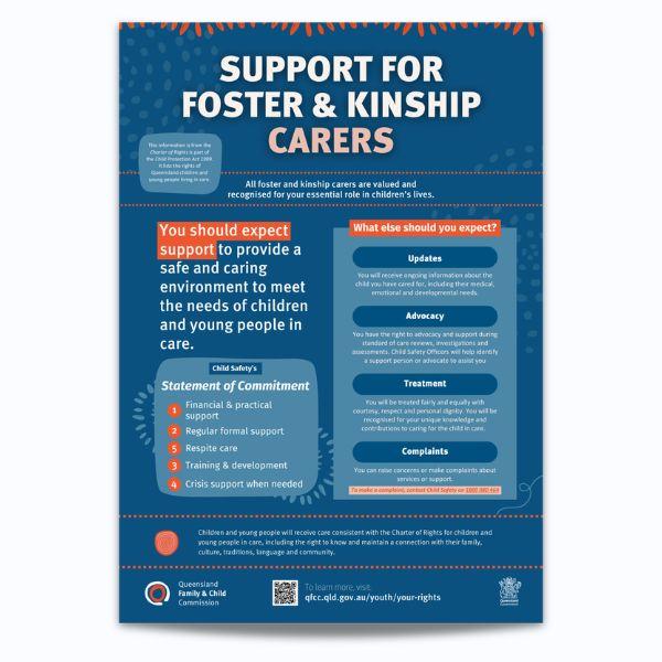 Support for foster and kinship carers poster