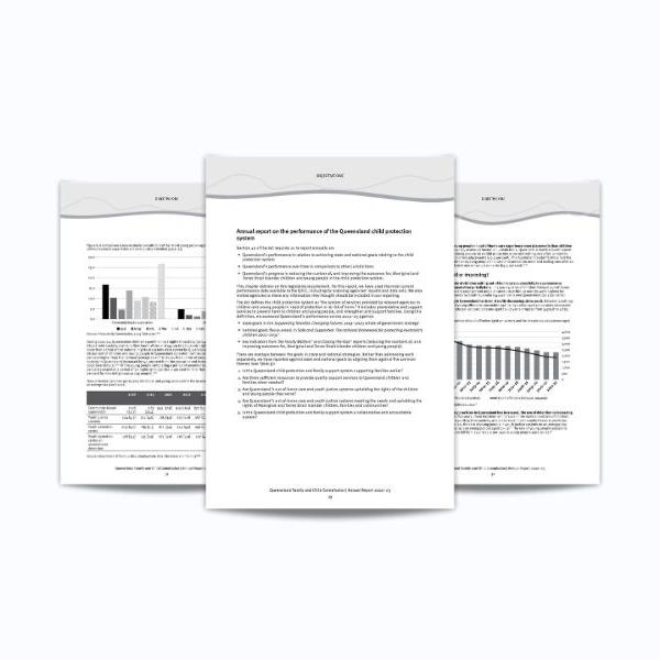 Thumbnail for Annual Report of the performance on the Queensland child protection system 2022–23
