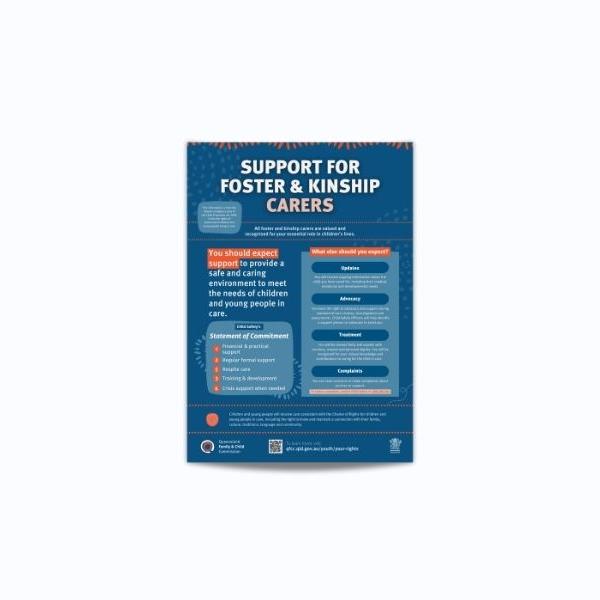 Support for foster and kinship carers poster